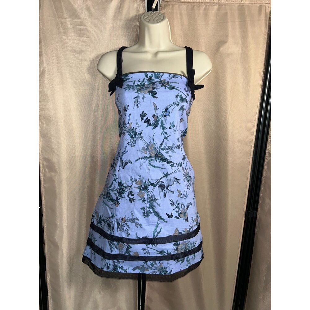 NWT Kimchi Blue Sz. XL Butterfly Floral Mini Dress Bow Strap Urban Outfitters
